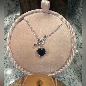 NIB Moon Magic Big Love T-Lock necklace silver obsidian- Rare and Discontinued!